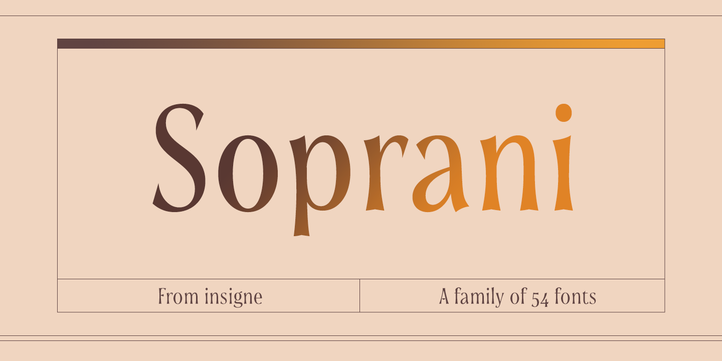 Example font Soprani Condensed #6